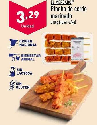 ALDI El mercado pincho de cerdo marinado oferta
