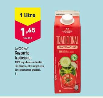 ALDI La cocina gazpacho tradicional oferta