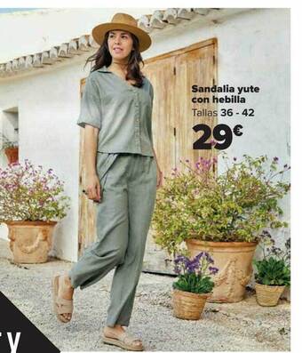 Carrefour Sandalia yute con hebilla oferta