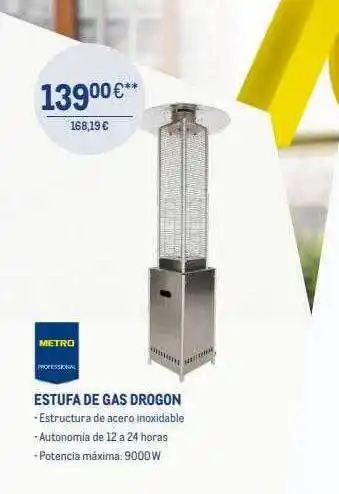Makro Estufa de gas drogon oferta