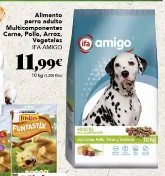 Gadis Alimento Perro Adulto Multicomponentes Carne, Pollo, Arroz, Vegetales Ifa Amigo oferta