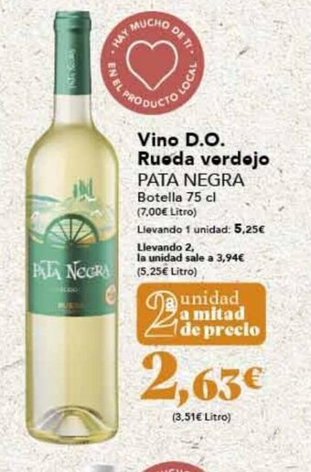 Gadis Vino D.O. Rueda Verdejo Pata Negra oferta
