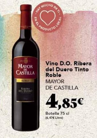 Gadis Vino D.O. Ribera Del Duero Tinto Roble Mayor de Castilla oferta