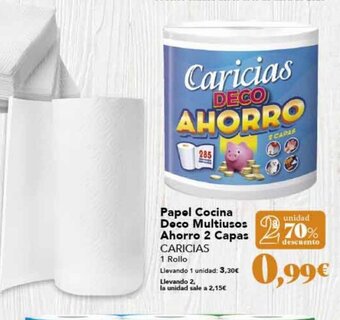 Gadis Papel Cocina Deco Multiusos Ahorro 2 Capas Caricias oferta