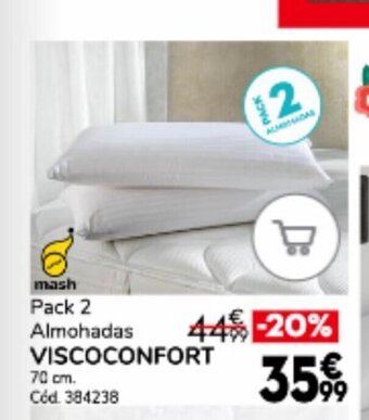 Conforama Pack 2 Almohadas Viscoconfort oferta