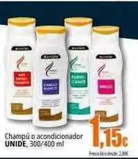 Unide Supermercados Champú o acondicionador unide oferta