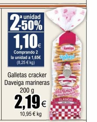 FROIZ Galletas Cracker Daveiga Marineras 200 g oferta