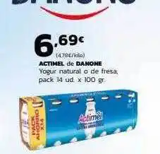 Supermercados Lupa Actimel de danone yogur natural o de fresa oferta