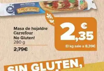 Masa de hojaldre carrefour no gluten!