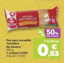 Carrefour Pan para bocadillo carrefour no gluten! oferta