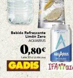 Gadis Bebida refrescante limón zero aquarius oferta