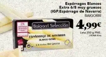Gadis Espárragos blancos extra 6 8 muy gruesos igp.espárrago de navarra baigorri oferta