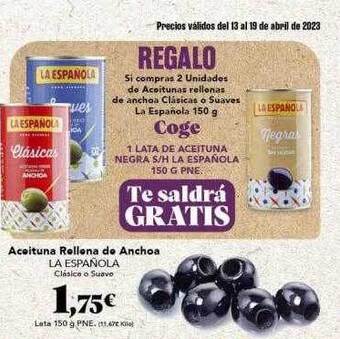 Gadis Aceituna rellena de anchoa la española oferta