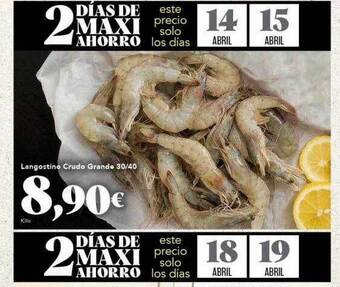 Gadis Langostino crudo grande 30-40 oferta