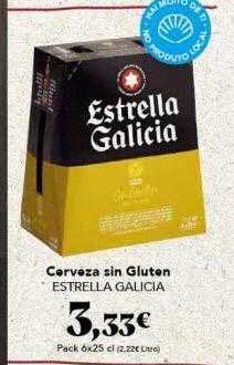 Gadis Cerveza sin gluten estrella galicia oferta