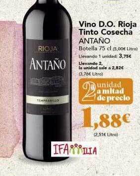 Gadis Vino d.o. rioja tinto cosecha antaño oferta