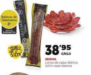 Supermercados Lupa Ibisma lomo de cebo ibérico 50% raza ibérica oferta