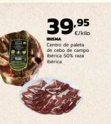 Supermercados Lupa Ibisma centro de paleta de cebo de campo ibérica 50% raza ibérica oferta