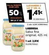 Supermercados Lupa Ligeresa salsa fina original oferta