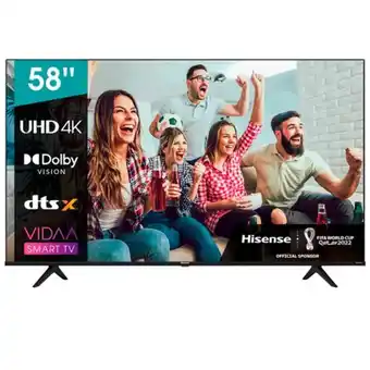 MegaHogar Tv led 58 4k hisense 58a6bg smartv oferta