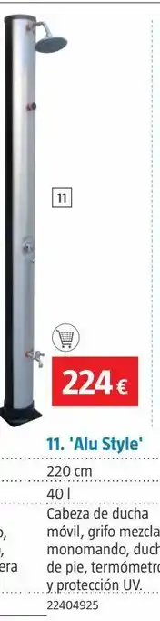 Bauhaus Ducha solar alu style 40l al220 oferta