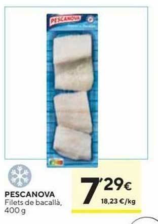 Caprabo Pescanova filets de bacallà oferta