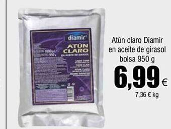 FROIZ Atún claro diamir en aceite de girasol bolsa oferta