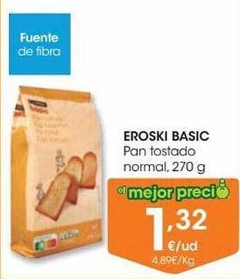 Eroski Eroski basic pan tostado normal oferta