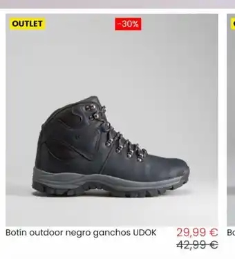 Botin outdoor negro ganchos udok