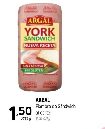 Coviran Argal Fiambre De Sándwich Al Corte oferta