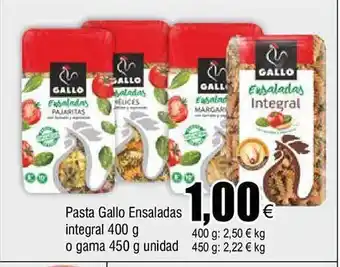 FROIZ Pasta gallo ensaladas integral o gama oferta