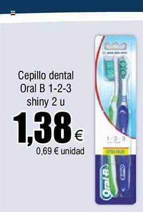 FROIZ Cepillo dental oral b 1-2-3 shiny 2u oferta