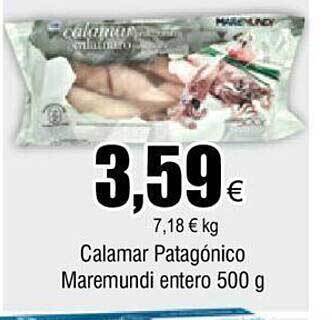 FROIZ Calamar patagónico maremundi entero oferta