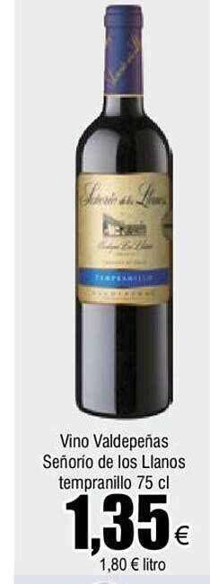FROIZ Vino valdepeñas señorio de los llanos tempranillo oferta