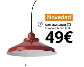 IKEA Novedad sommarlanke lámpara techo led oferta