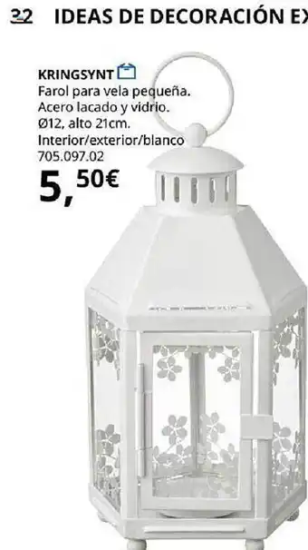 IKEA Kringsynt farol para vela pequeña oferta