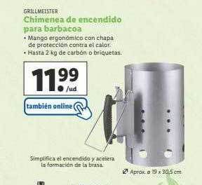 Lidl Grillmeister chimenea de encendido para barbacoa oferta