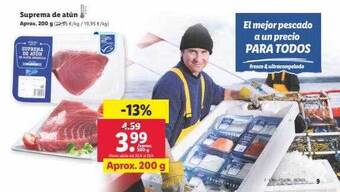 Lidl Suprema de atún oferta