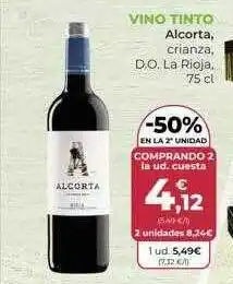SPAR Gran Canaria Vino tinto alcorta, crianza do la rioja oferta