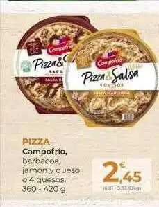 SPAR Gran Canaria Pizza campofrío barbacoa, jamón y queso o 4 quesos oferta