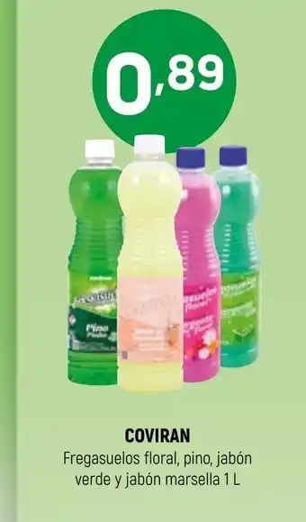 Coviran Coviran Fregasuelos Floral, Pino, Jabón Verde y Jabón Marsella 1L oferta