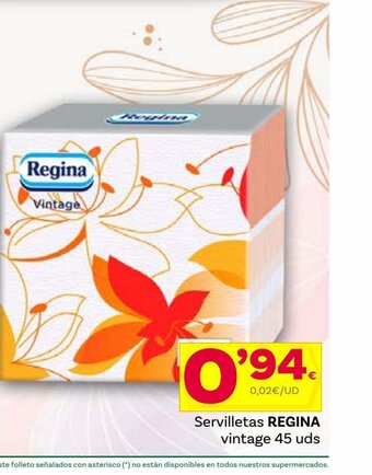 Supermercados Dani Servilletas Regina Vintage 45 uds oferta