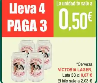 Masymas Cerveza Victoria Lager, Lata 33cl oferta