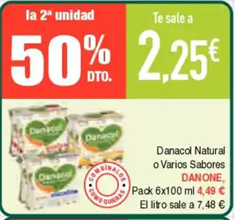 Masymas Danacol Natural o Varios Sabores Danone oferta