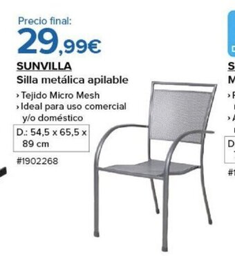 Costco Silla Metálica Apilable oferta