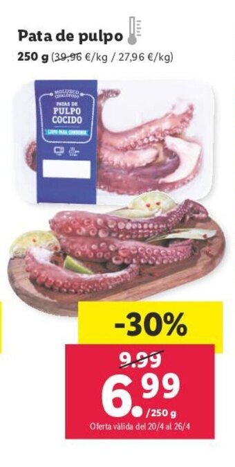 Lidl Pata de Pulpo oferta
