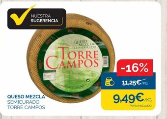 Cash Ecofamilia Queso Mezcla Semicurado Torre Campos oferta