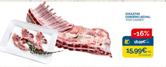 Supermercados La Despensa Chuletas Cordero Lechal "Por Carres" oferta