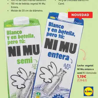 Lidl Leche vegetal oferta