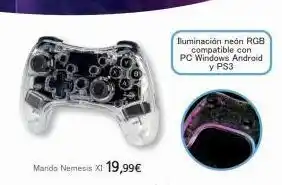 Toy Planet Mando nemesis xi 19,99€ iluminación neón rgb compatible con pc windows android y ps3 oferta
